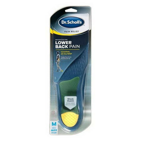 Dr. Scholls Pain Relief Orthotics For Lower Back Pain For Men WITH Shock Guard, Size M 8-12, 1 (Best Insoles For Lower Back Pain)