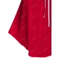 thumbnail image 4 of Tamaño Plus Bicolor ata para arriba el bordado de terciopelo Top Rosegal  Mangas largas de talla grande, 4 of 5