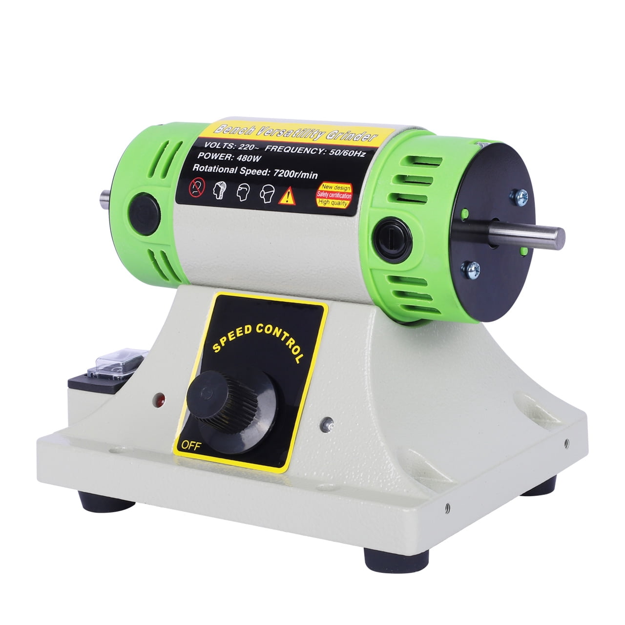 BG3109 Mini Polishing Motor with Dust Collector double head, Stepless Speed Regulation Bench Buffer Polisher Jewelry