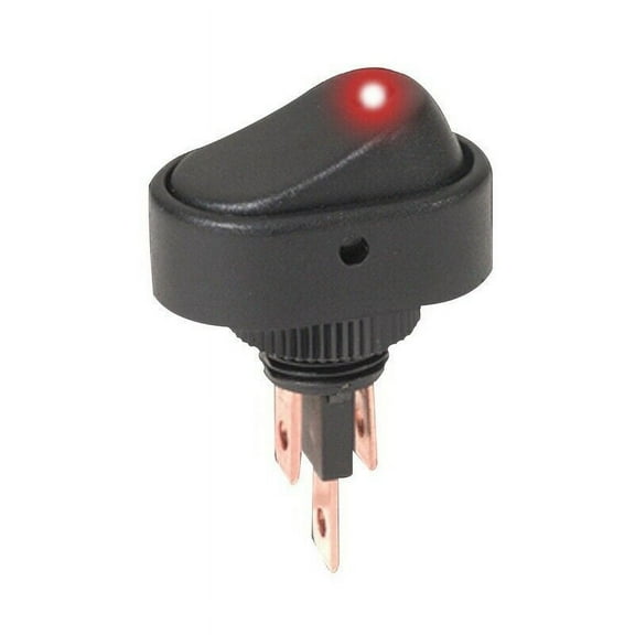 Oval Rocker Switch Red LED Illumination 12v 3 Pin Universal Power On Off