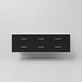 thumbnail image 5 of Castor 60 in W Black Double Bath Vanity and Cultured Marble Top, 5 of 10