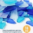thumbnail image 4 of Sinkoo Sea Glass for Crafts Tumbled Decor Bulk Seaglass Pieces Bulk 16oz for Beach Wedding DIY Crafts Vase Filler Cobalt Blue Aqua Frosted White, 4 of 7