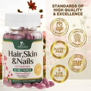 Hair Skin and Nails Vitamins for Hair Growth - Biotin 5000mcg Per Serving - Extra Strength Collagen, Argan Oil & Hyaluronic Acid - Best Beauty Supplement for Women & Men - USA Bottled - 120 Softgels
