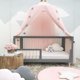 thumbnail image 3 of Cuna con dosel para cama de barra de moda, dosel romántico de tela 100% poliéster, mosquitera para niños para leer, jugar, tienda de campaña, cortina colgante para bebés, decoración de dormitorio, 3 of 7