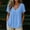 Blue, variant on Womens Tops Casual V Neck Short Sleeve T Shirts Babydoll Loose Fit Peplum Tops