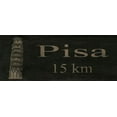 thumbnail image 2 of Unknown 24x12 Black Ornate Wood Framed with Double Matting Museum Art Print Titled - Pisa, 2 of 4