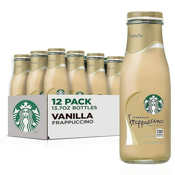 Starbucks Frappuccino Coffee Drink, Vanilla Flavor, 13.7 Fl. oz Bottles, 12 Pack