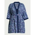 thumbnail image 6 of Joyspun Women's Knit Short Chemise and Robe Pajama Set, 2-Piece, Sizes S to 3X, 6 of 6