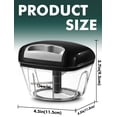 thumbnail image 5 of Manual Food Processor Vegetable Cutter, Geedel Pull Chopper with String, Food Chopper Vegetable Cutter for Veggies, Fruits, Salad, Onion, Nuts, etc, 2 Cup(500ml), Black, 5 of 9