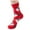 Red, variant on JeashCHAT Women's Christmas Socks Cartoon Christmas Socks Medium Cotton Socks