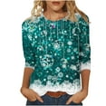 thumbnail image 2 of Womens Clothing 2025 Christmas Autumn Tops for Women,Plus Size Christmas Tops - Steals & ,Christmas Tops for Women Sparkle - Green XXL, 2 of 4