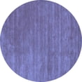 thumbnail image 1 of Ahgly Company Machine Washable Indoor Round Abstract Blue Contemporary Area Rugs, 4' Round, 1 of 4