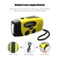 thumbnail image 3 of Equipo de radioRadio de emergencia Manivela Radio meteorológica solar 1200mAh AM / FM / NOAA Radio meteorológica de emergencia Banco de energía portátil con carga solar y manivela y batería LED Linte Irfora Equipo de radio, 3 of 7