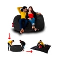 thumbnail image 1 of Sillón puff con cama queen size gamuza color negro Puff MX Puff MX Gamuza Negro Queen, 1 of 2