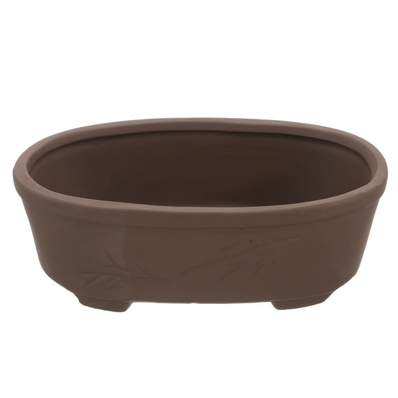 MOVTOTOP Garden Plant Pot, Cactus Terracotta Planter Clay Oval Succulent Pot With Drainage Hole Shallow Bonsai Pot Plant Bowl Deep Flower Pot For Indoor Outdoor