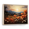 thumbnail image 2 of Designart "Fiery Serenade In Crimson Blooms" Flower Floater Framed Canvas Prints, 2 of 5