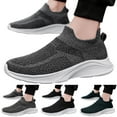 thumbnail image 6 of Yindaity Sneakers for Men Wide Width Sneakers Comfortable Walking Running Summer Beathable Sports Slip On Shoes (Grey,11.5), 6 of 6