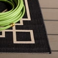 thumbnail image 4 of SAFAVIEH Courtyard Abagail Bordered Indoor/Outdoor Area Rug, Black/Light Beige, 6'7" x 9'6", 4 of 14