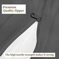 thumbnail image 3 of Zipper Fitted Sheet - Pure Pima Cotton 800 Thread Count 1 Piece Olympic Queen, Dark Gray - Zippered Closure 12"inch Deep Pocket, 3 of 4