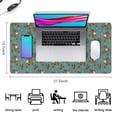 thumbnail image 5 of 31.5x15.7 Inch Gaming Mouse Pad, Non-Slip Stitched Rubber Desk Mat for Desktop & Laptop,Christmas Santa Reindeer Teal Pattern, 5 of 6