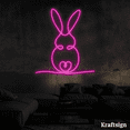 thumbnail image 3 of Craftnamesign Rabbit Neon Sign, Easter Day Decor, Rabbit Lover Gifts, 3 of 3