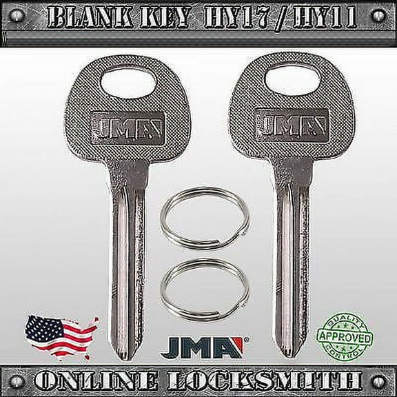 2 New Uncut Replacement Keys For Hyundai Elantra 06-10 & Kia Rondo 07-10 - HY17
