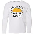 thumbnail image 3 of Inktastic Im Just Here For The Tacos Cinco De Mayo Long Sleeve Youth T-Shirt, 3 of 5