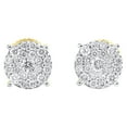 thumbnail image 2 of 10K Yellow Gold Natural Diamond 7mm Hip-Hop Starburst Round Stud Earrings 1/2 CT, 2 of 5
