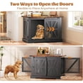 thumbnail image 3 of Flycity 39.3" Farmhouse Dog Crate Furniture with Sliding Door, Heavy Duty Dog Cage for Medium Small Dogs, Dog Kennel Furniture for Indoor Outdoor, Black, 3 of 8