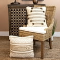 thumbnail image 2 of Parkland Collection Lennon 17.72" Square Fabric Throw Pillow in Beige/Brown, 2 of 8