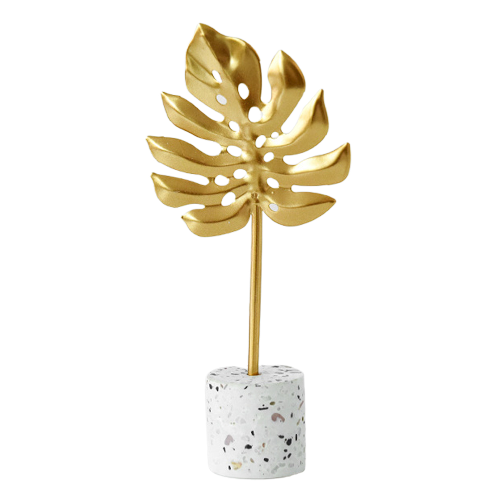 Grandest Birch Leaf Ornament Simple Design Marble Base Nordic Style