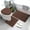 Brown/Chocolate, variant on Smart Linen 3 Piece Bathroom Rug Set Includes Bath Rug, Contour Mat and Toilet Lid Cover, Machine Washable, Super Soft Microfiber & Non Slip Bath Rugs with Rubber Backing Solid (Sage Green)