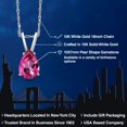 thumbnail image 2 of Gem Stone King 10K White Gold Pure Pink Mystic Topaz Pendant Necklace for Women | 2.36 Cttw | Gemstone November Birthstone | Pear Shape 10X7MM | With 18 inch Chain, 2 of 6
