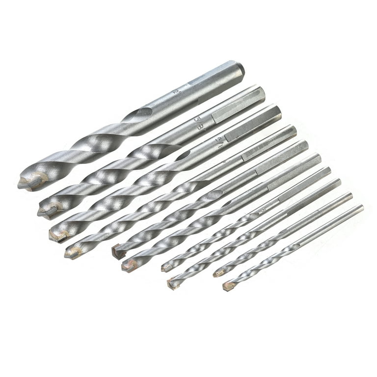Hyper Tough 10 Piece Masonry Drill Bit Set with Triangle Shank Walmart