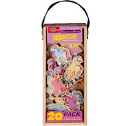 T.S. Shure Unicorns & Ponies Wooden Magnets MagnaFun Set, 20 Pieces