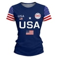 thumbnail image 4 of MEICHEN Women's Summer Cotton Retro 4th of July Tops Short Sleeve 250th Anniversary Usa Graphic Tees Patriotic Blouses Round Neck T Shirts, 4 of 4