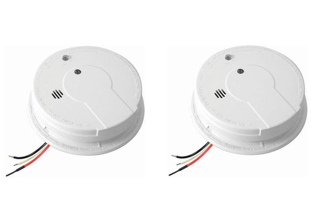 2 PACK IONIZATION SMOKE DETECTOR Battery Operated Home Fire Alarm Safety Sensor