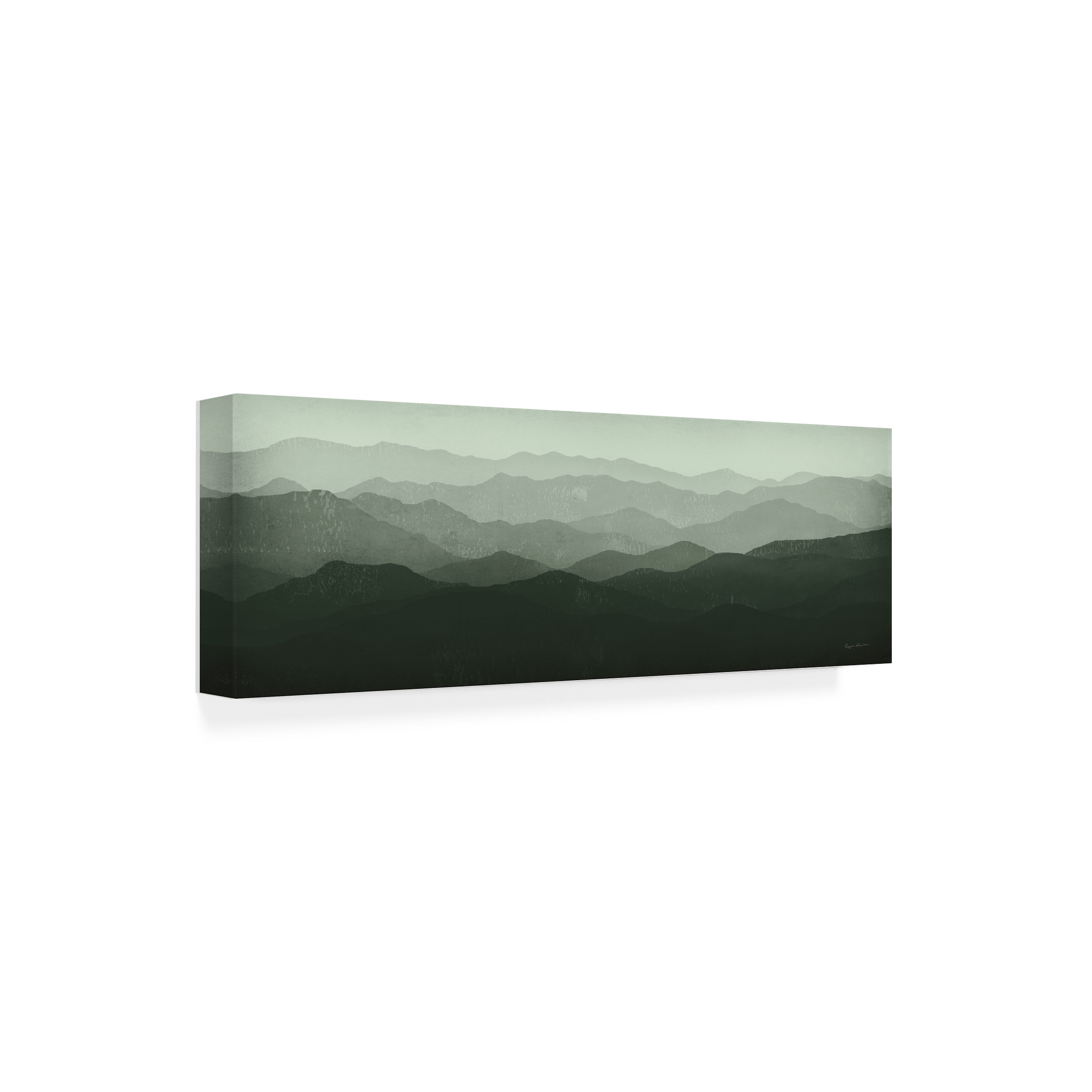 Trademark Fine Art 'Green Mountains Panorama' Canvas Art by Ryan Fowler