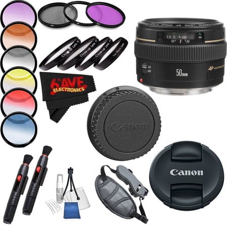 Canon EF 50mm F/1.4 USM Lens International Version (No Warranty) Professional Accessory Combo(International Model)