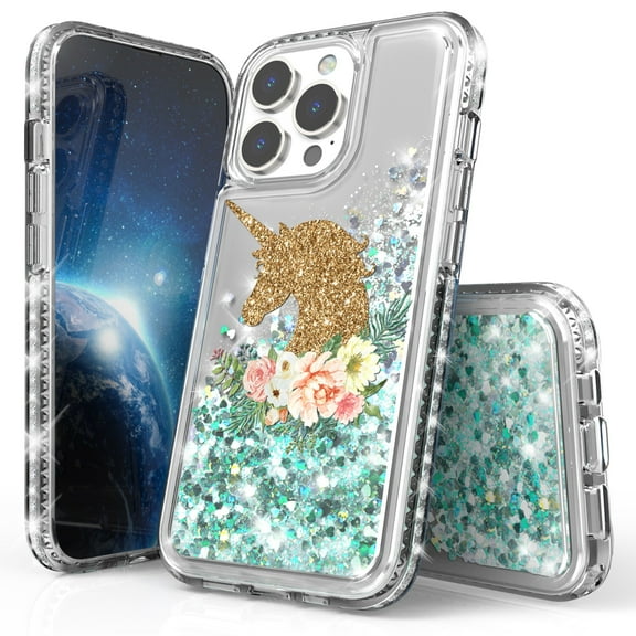 Shinning Diamond Liquid Designed For Apple iphone 13 Pro 6.1" Case Diamond Clear
