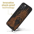 thumbnail image 3 of Case Yard Wooden Case for iPhone-12-Pro-Max Soft TPU Silicone cover Slim Fit Shockproof Wood Protective Phone Cover for Girls Boys Men and Women Supports Wireless Charging Northern Queen Design, 3 of 7
