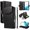 Black, variant on for Samsung Galaxy S22 Case with 11 Card Slots & 2 Cash Pockets for Woman Man,PU Leather Flip Kickstand Folio [RFID Blocking] Wallet Case, Wrist Strap Magnetic Clasp Protective Cover,Black
