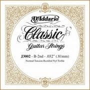 D'Addario J3006 Rectified Classical Guitar Single String, Normal Tension, Second String