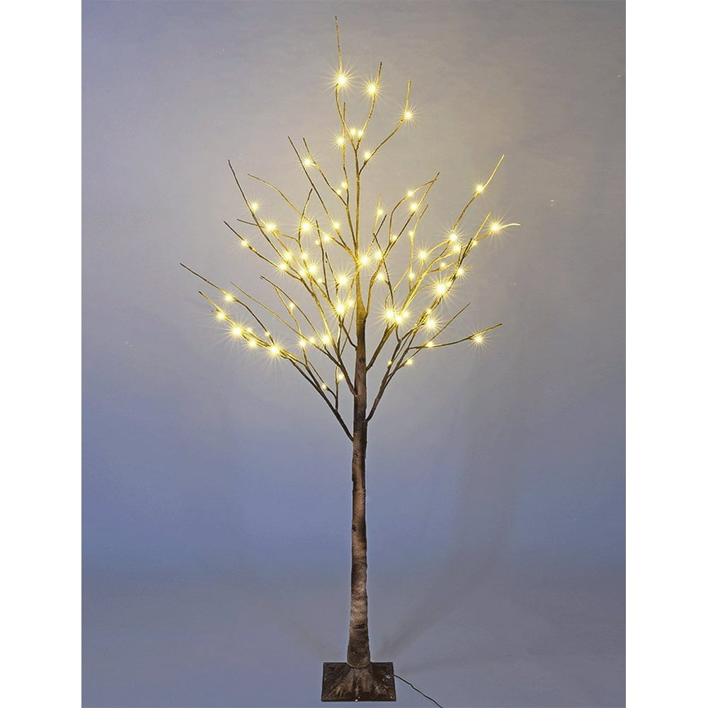 Lightshare 6 ft. 72 LED Lights Wild Birch Tree, Nontroditional