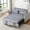 Grey, variant on 3 in 1 Convertible Sleeper Sofa Bed, Modern Pull-Out Couch Bed with Adjustable Backrest and Side Pockets, Velvet Loveseat Futon Sofa for Living Room, Bedroom, Black