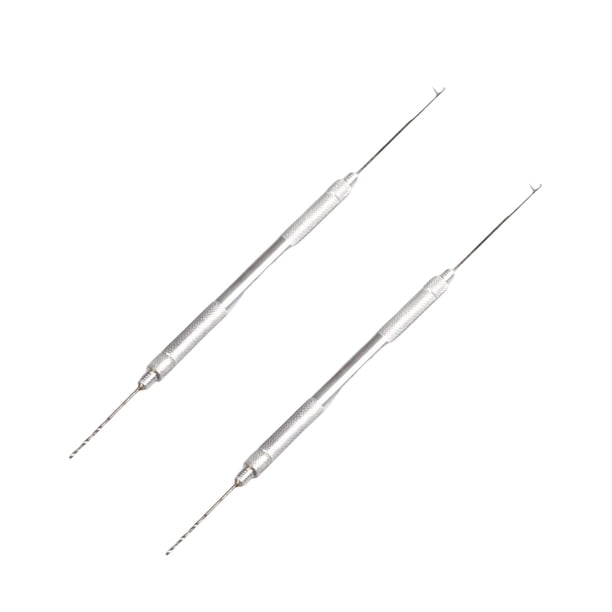 Wosthever Agujas de 2 uds., plataformas de cebo de empalme, herramientas de fabricación de núcleo de plomo, herramientas de aleación de Pescar Plata