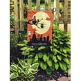 thumbnail image 2 of LADDKE Orange Cute Happy Halloween Owl Cartoon Cemetery Tree Abstract Autumn Garden Flag Decorative Flag House Banner 12x18 inch, 2 of 2