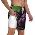 thumbnail image 2 of Kdxio Grape Print Men'S Swim Trunks With Compression Liner 7 Inch Inseam Quick Dry Swim Shorts, 2 of 7