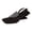 Black, variant on Women's Square Toe Woven Slingback Wedge Sandals Retro Mesh Mule Breathable Heeled Slides Summer Dressy Shoes Black Size 6.5