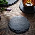 thumbnail image 5 of 1PC Slate Drink Coaster, 8 Inch Black Stone Coasters Round Blank Coaster Decor for Home Office Kitchen Apartment Bar, Housewarming Gift, 5 of 9